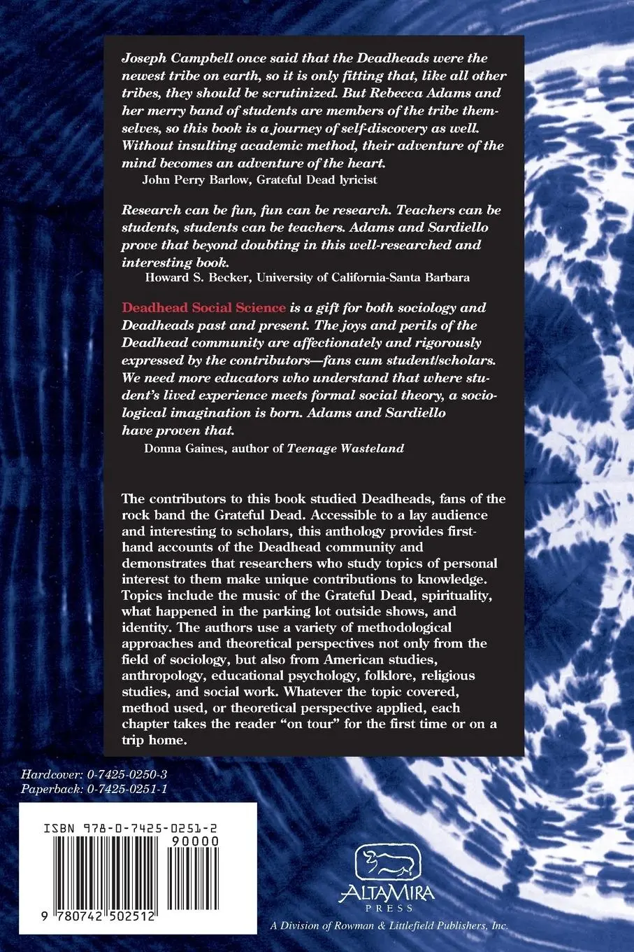 Rückseite: 9780742502512 | Deadhead Social Science | Rebecca G. Adams (u. a.) | Taschenbuch