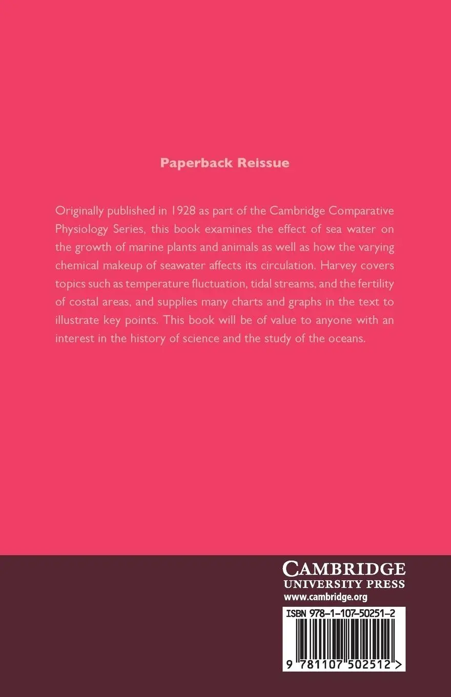 Rückseite: 9781107502512 | Biological Chemistry and Physics of Sea Water | H. W. Harvey | Buch