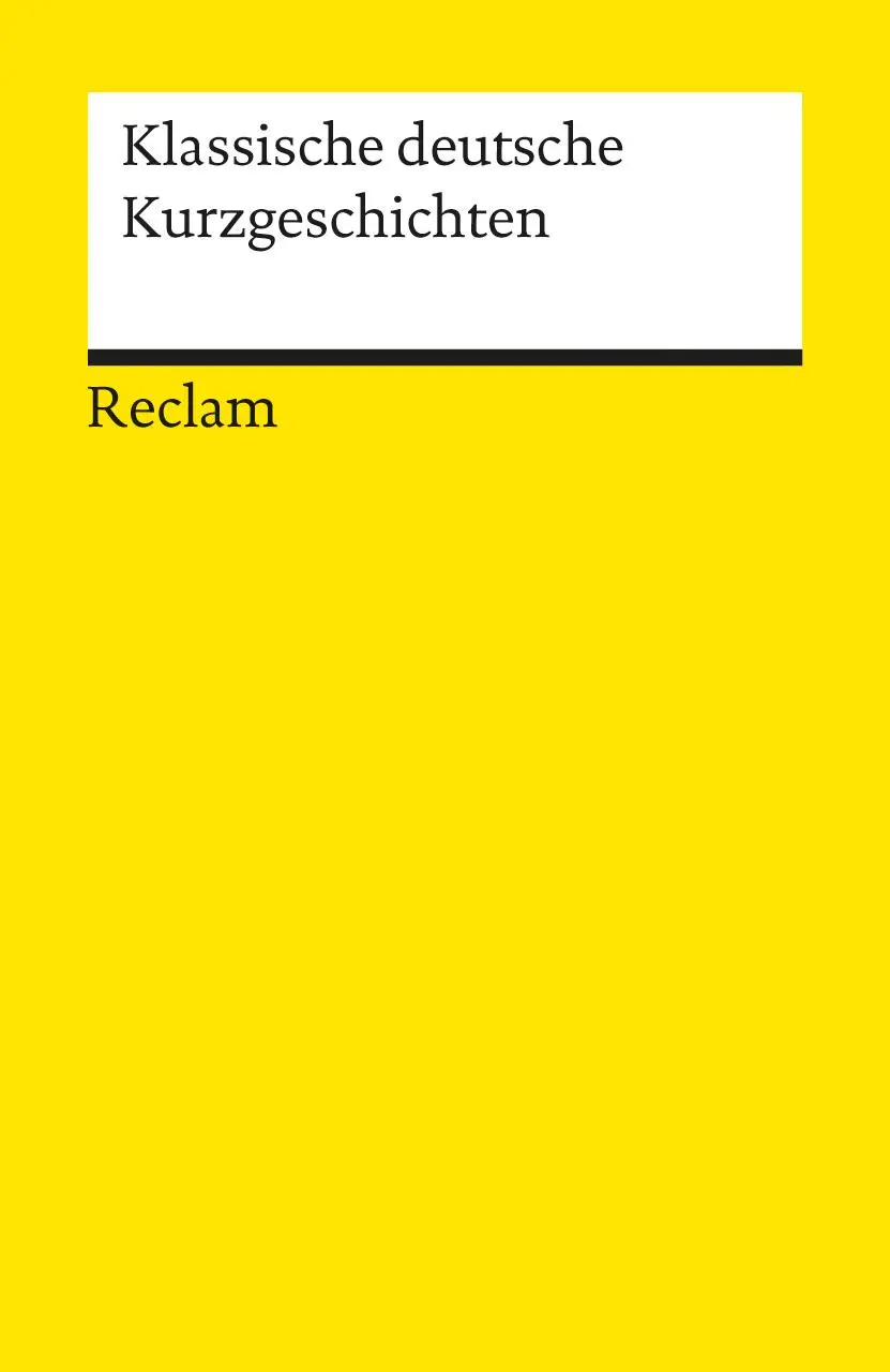 Cover: 9783150182512 | Klassische deutsche Kurzgeschichten | Werner Bellmann | Taschenbuch
