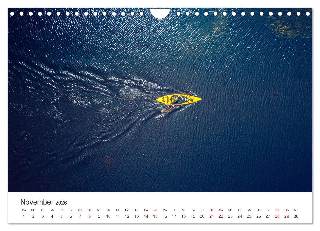 Bild: 9783457562512 | Kajak - Ruhige Gewässer (Wandkalender 2026 DIN A4 quer), CALVENDO...