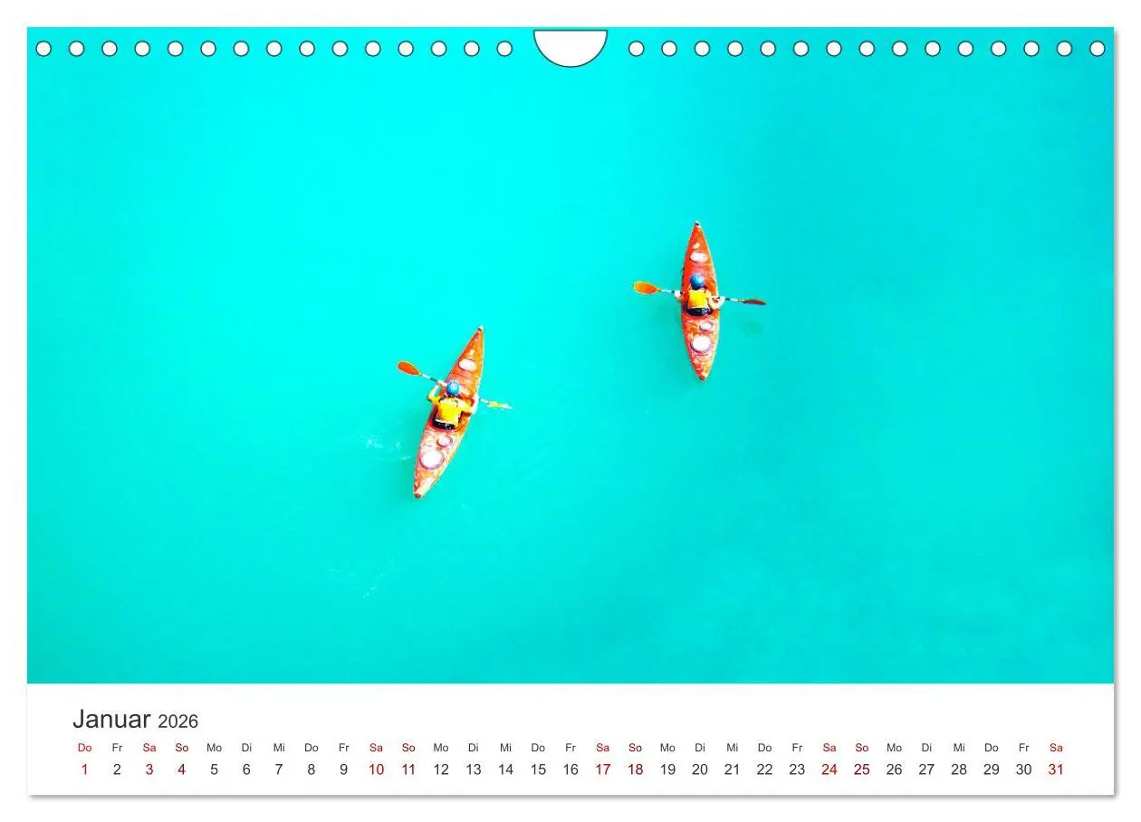 Bild: 9783457562512 | Kajak - Ruhige Gewässer (Wandkalender 2026 DIN A4 quer), CALVENDO...