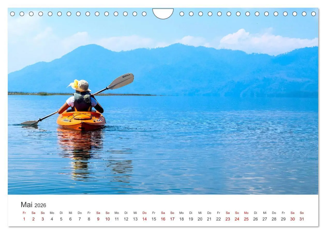 Bild: 9783457562512 | Kajak - Ruhige Gewässer (Wandkalender 2026 DIN A4 quer), CALVENDO...