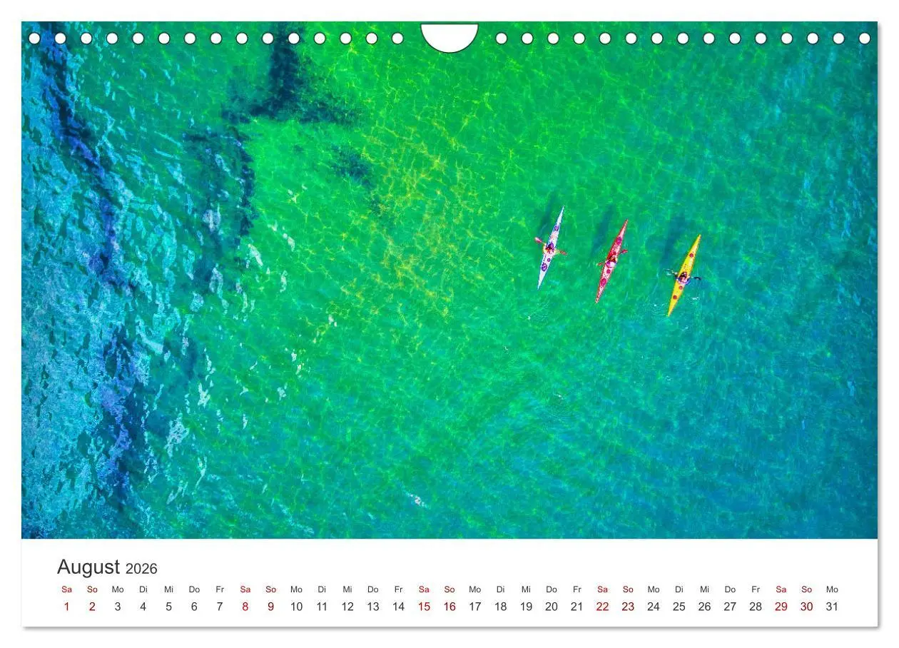 Bild: 9783457562512 | Kajak - Ruhige Gewässer (Wandkalender 2026 DIN A4 quer), CALVENDO...