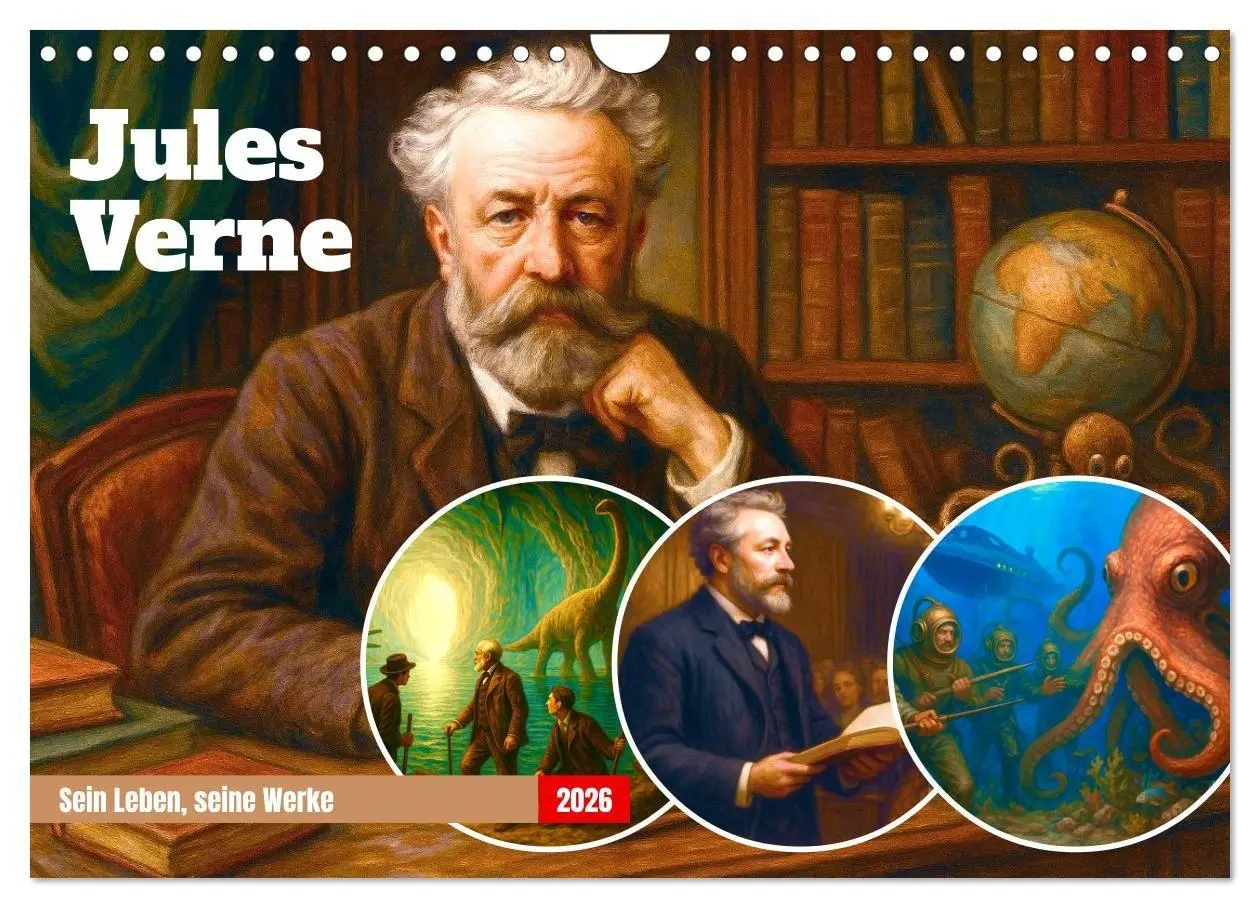 Cover: 9783516652512 | Jules Verne. Sein Leben, seine Werke (Wandkalender 2026 DIN A4...