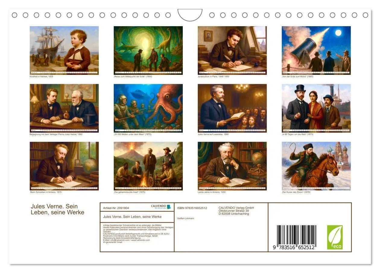 Bild: 9783516652512 | Jules Verne. Sein Leben, seine Werke (Wandkalender 2026 DIN A4...