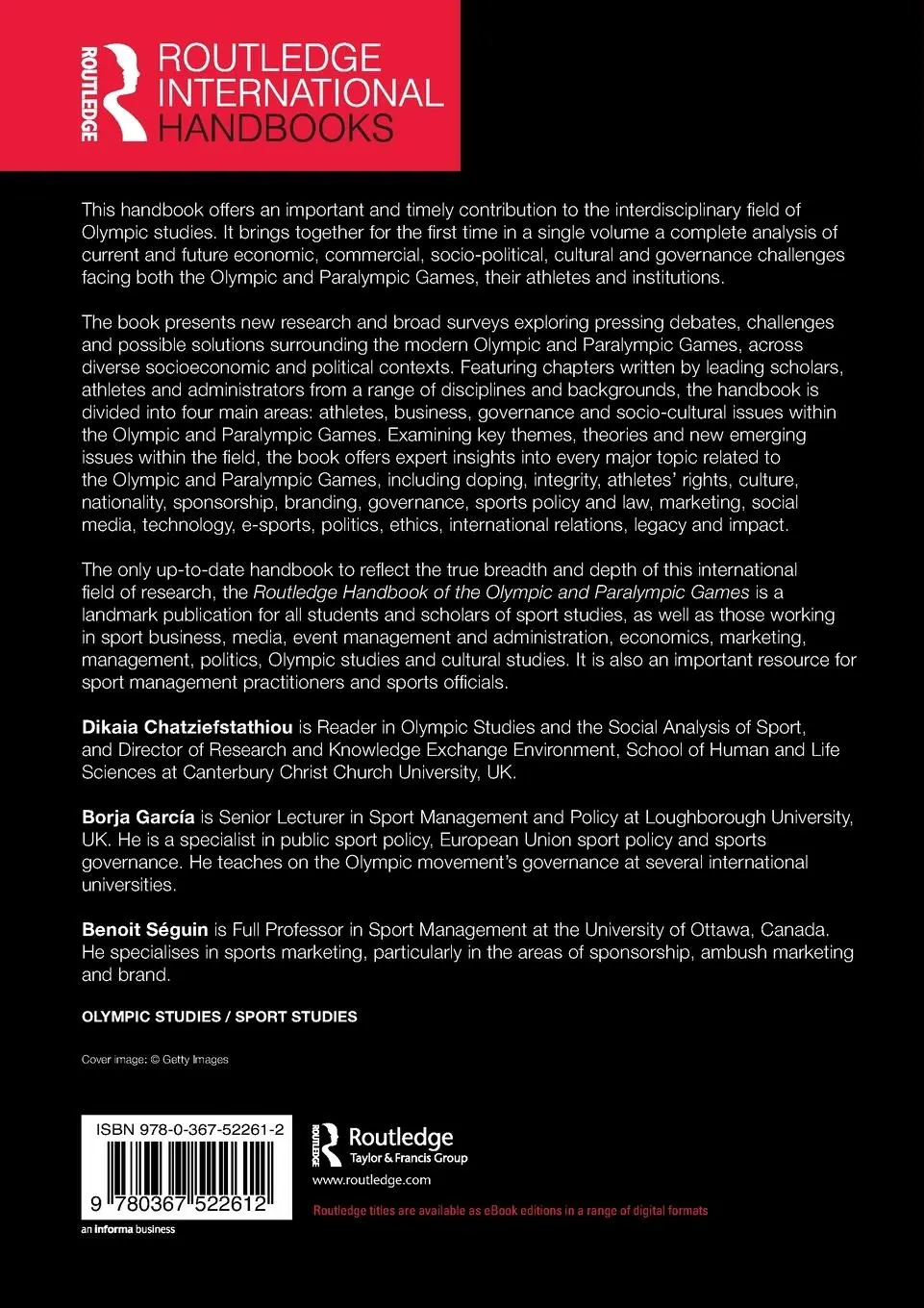 Rückseite: 9780367522612 | Routledge Handbook of the Olympic and Paralympic Games | Taschenbuch