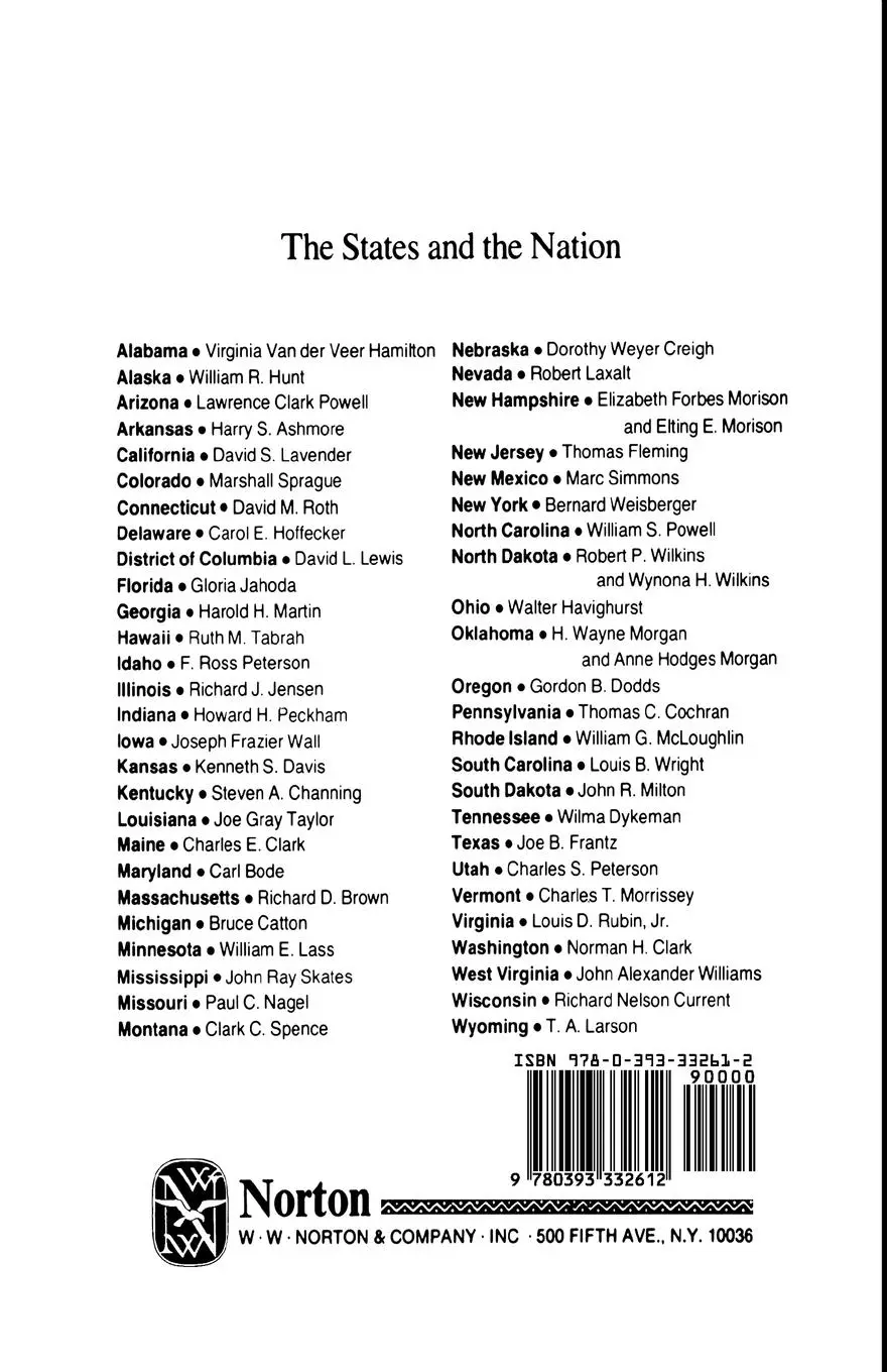 Rückseite: 9780393332612 | Georgia | A Bicentennial History | Harold H. Martin | Taschenbuch