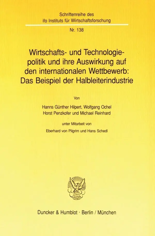 Cover: 9783428082612 | Wirtschafts- und Technologiepolitik und ihre Auswirkung auf den...