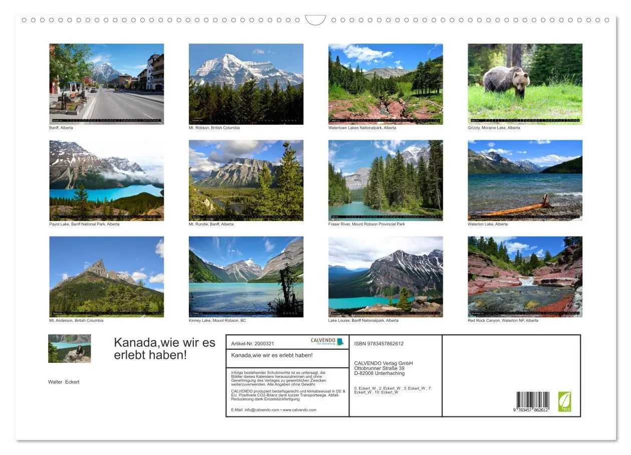 Bild: 9783457862612 | Kanada,wie wir es erlebt haben! (Wandkalender 2026 DIN A2 quer),...