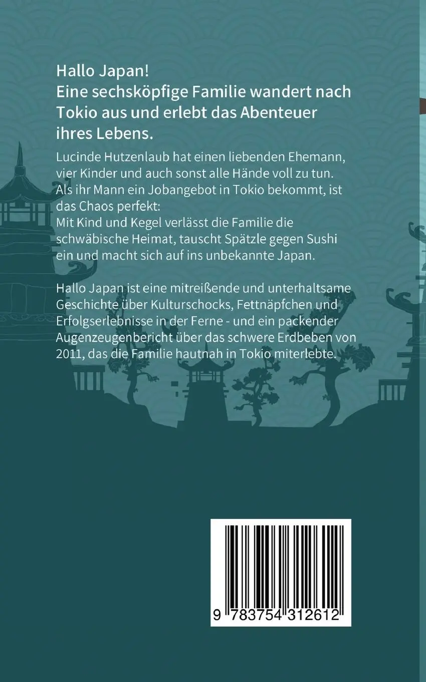Rückseite: 9783754312612 | Hallo Japan | Familie Hutzenlaub wandert aus | Lucinde Hutzenlaub
