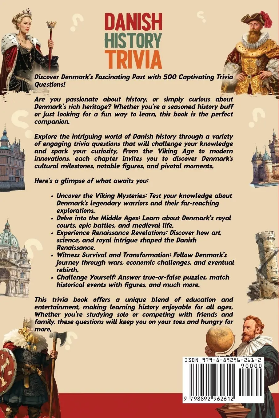 Rückseite: 9798892962612 | Danish History Trivia | Ahoy Publications | Taschenbuch | Englisch