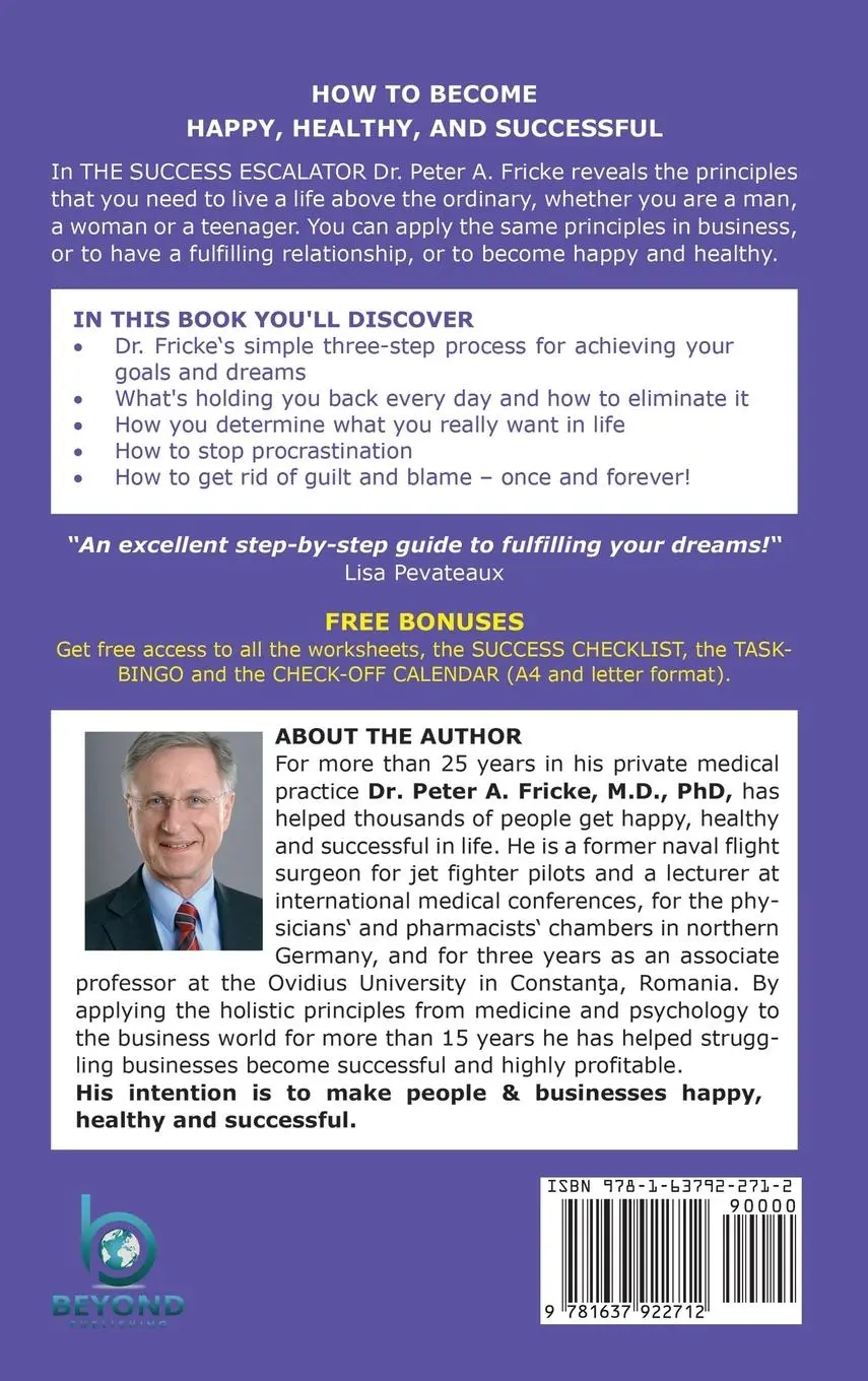 Rückseite: 9781637922712 | THE SUCCESS ESCALATOR | M. D. Peter A. Fricke | Buch | Gebunden | 2022