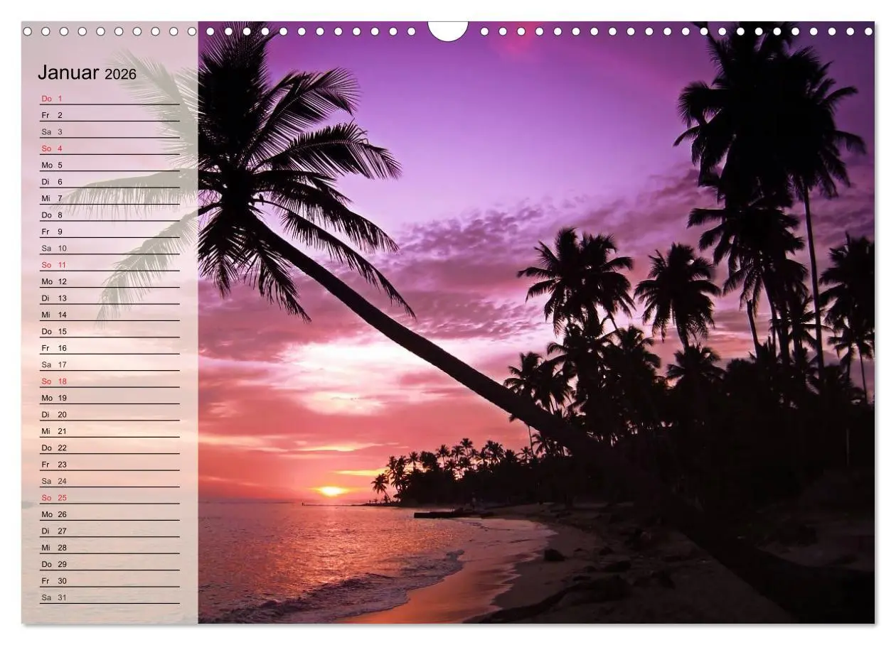 Bild: 9783516012712 | Traumstrände (Wandkalender 2026 DIN A3 quer), CALVENDO Monatskalender