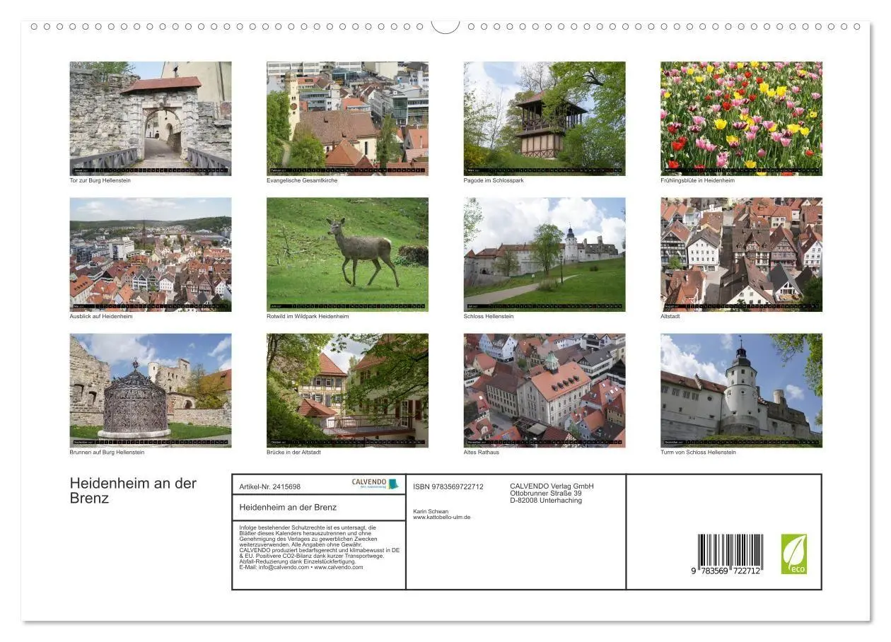 Bild: 9783569722712 | Heidenheim an der Brenz (hochwertiger Premium Wandkalender 2027 DIN...
