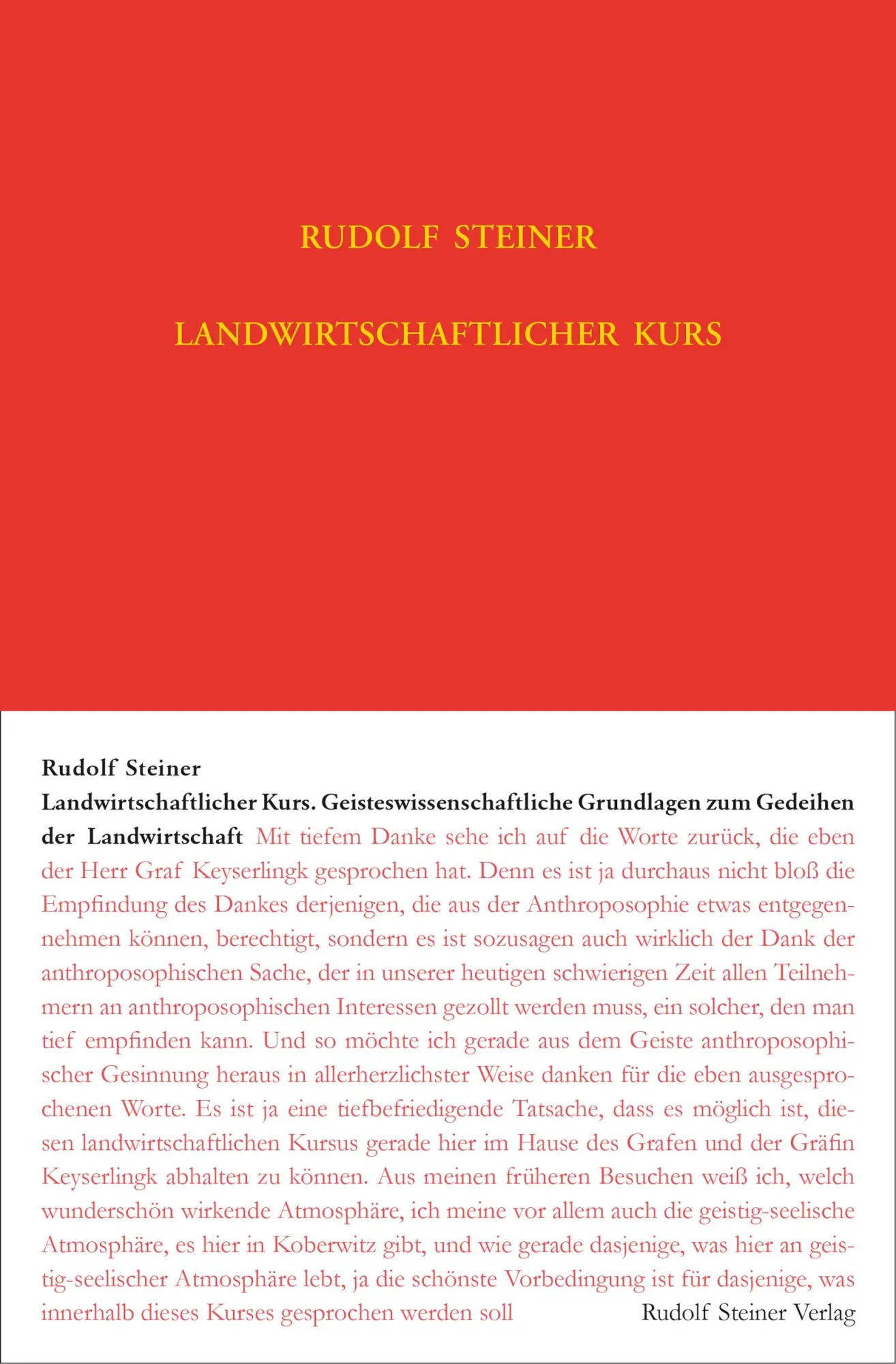Cover: 9783727432712 | Landwirtschaftlicher Kurs | Rudolf Steiner | Buch | 488 S. | Deutsch