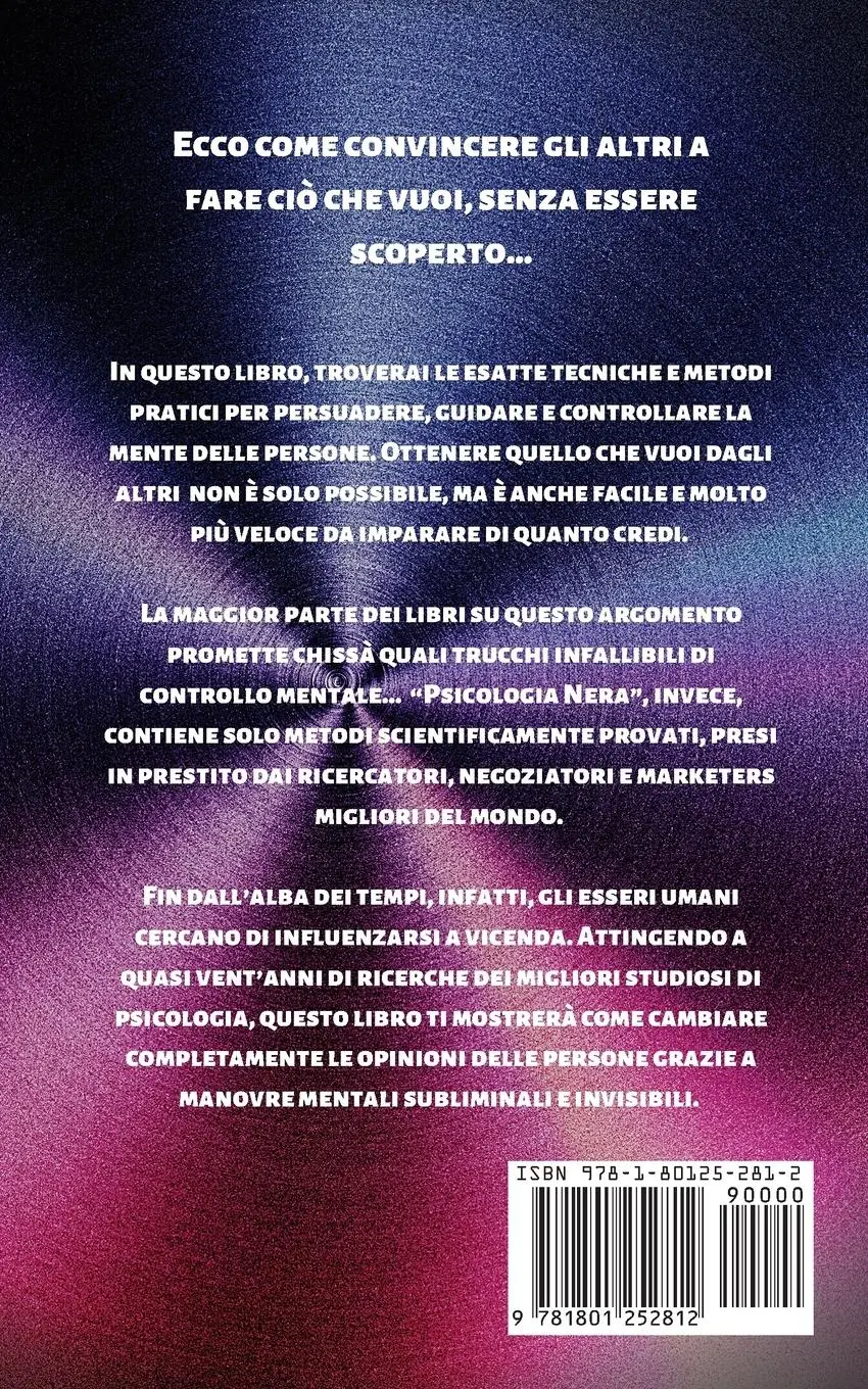 Rückseite: 9781801252812 | Psicologia Nera | Vincenzo Colombo | Taschenbuch | Italienisch | 2020