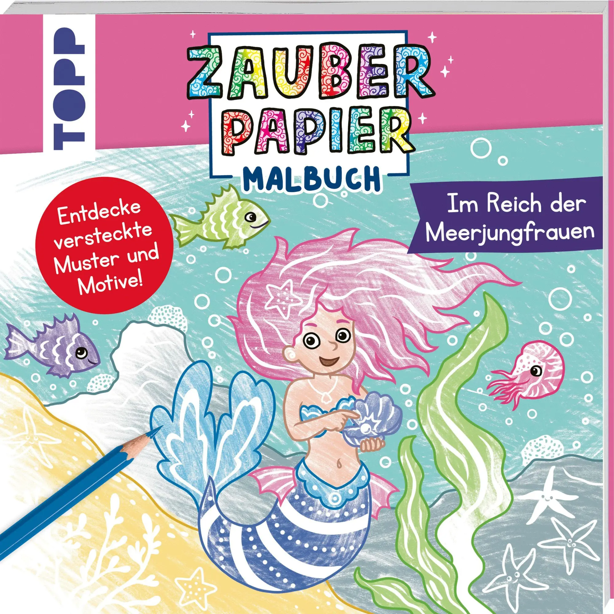 Cover: 9783735892812 | Zauberpapier Malbuch Im Reich der Meerjungfrauen | Bibi Hecher | Buch