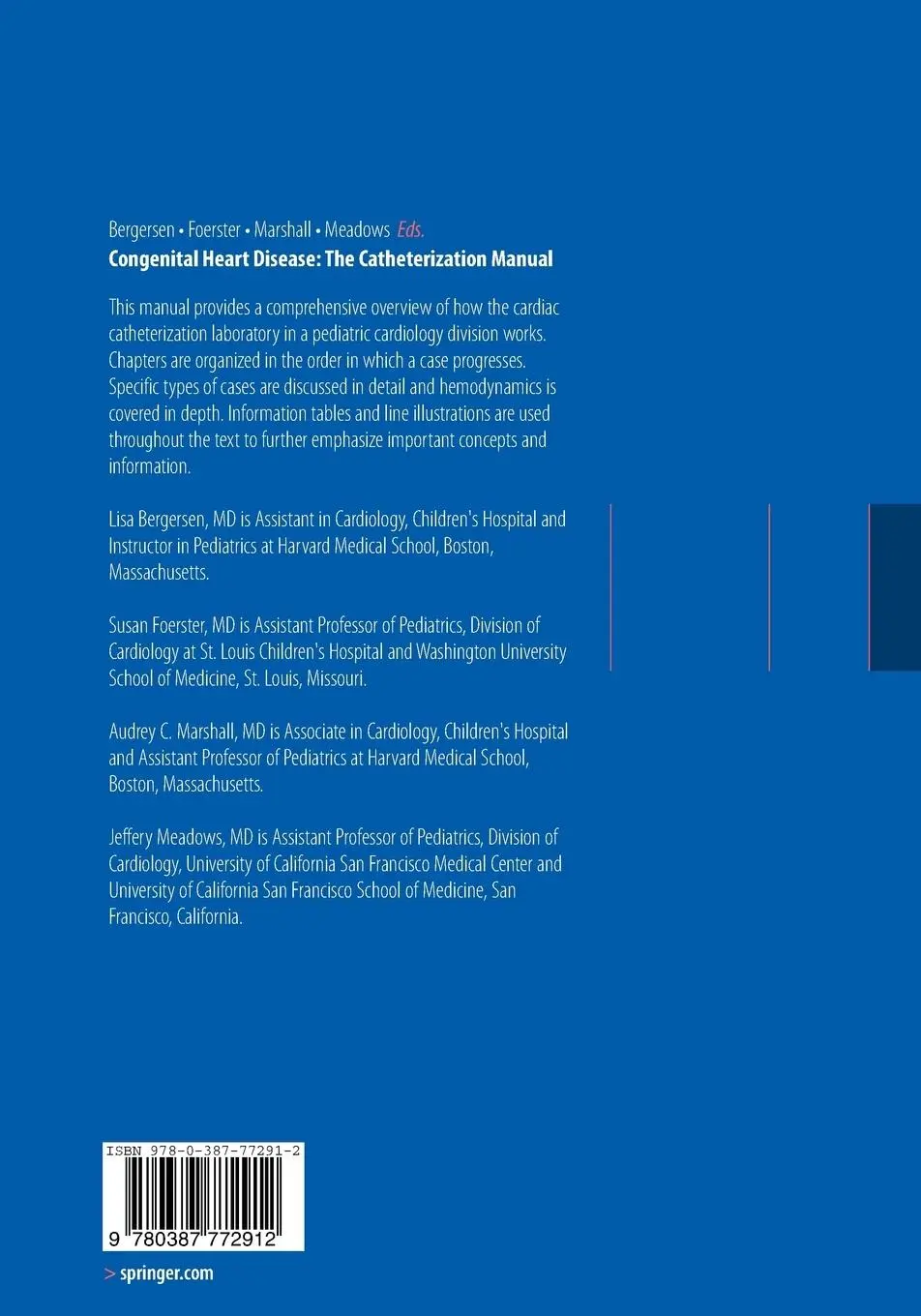 Rückseite: 9780387772912 | Congenital Heart Disease | The Catheterization Manual | Taschenbuch