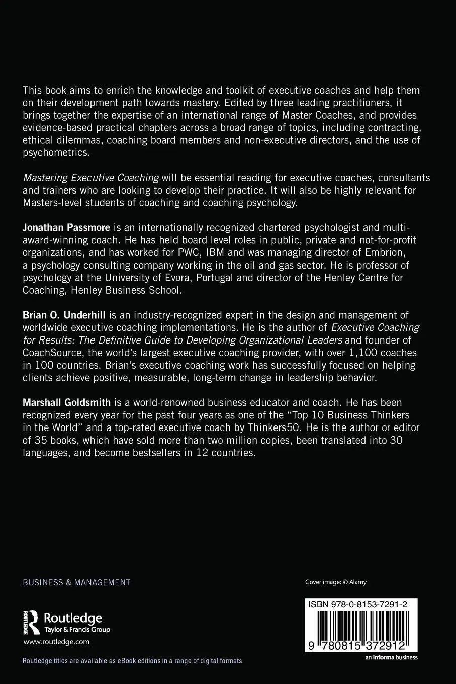 Rückseite: 9780815372912 | Mastering Executive Coaching | Jonathan Passmore (u. a.) | Taschenbuch