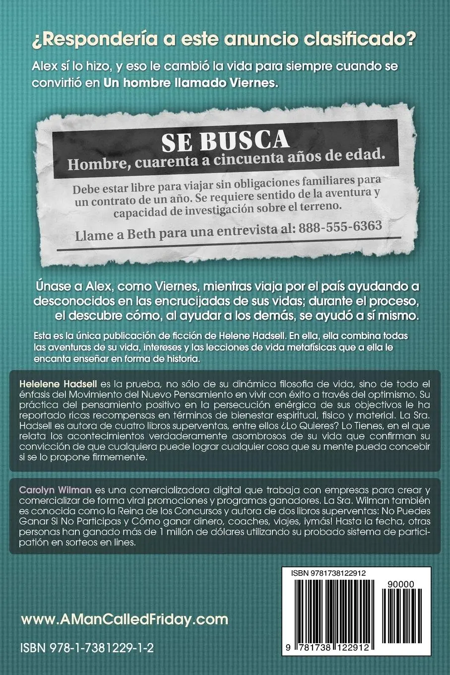 Rückseite: 9781738122912 | Un Hombre Llamado Viernes | Helene Hadsell | Taschenbuch | Spanisch