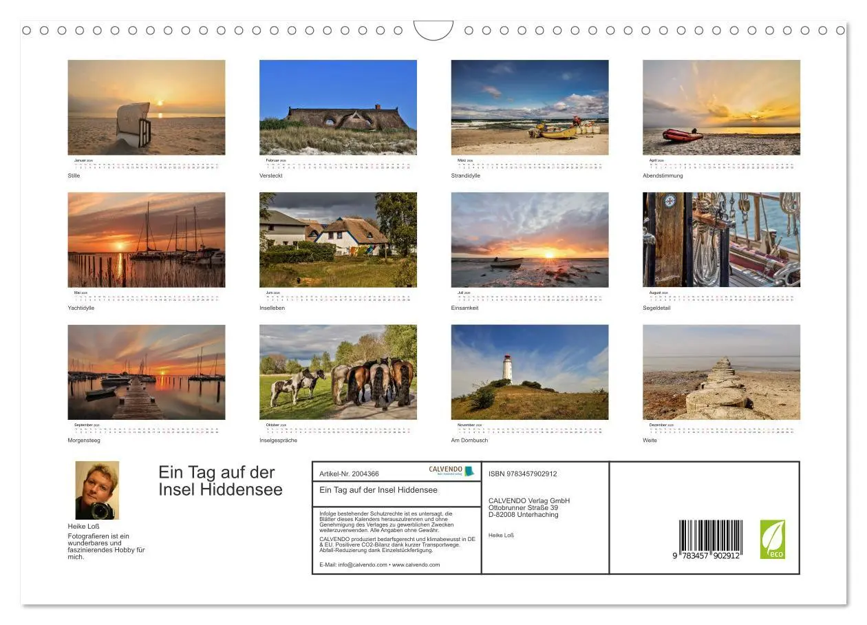 Bild: 9783457902912 | Ein Tag auf der Insel Hiddensee (Wandkalender 2026 DIN A3 quer),...