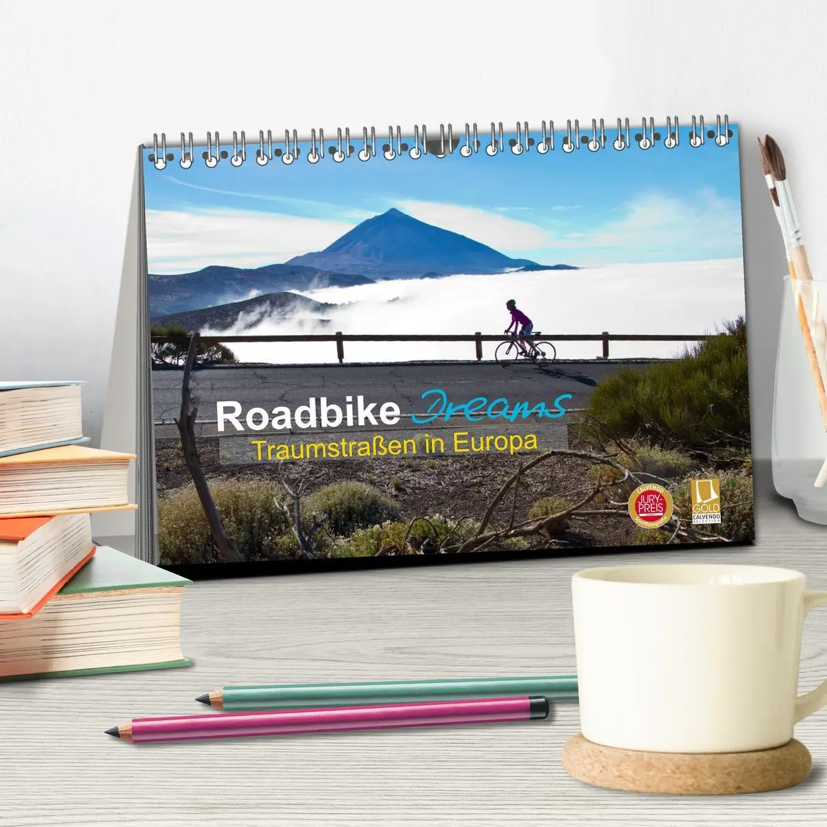 Bild: 9783516092912 | Roadbike Dreams. Traumstraßen in Europa (Tischkalender 2026 DIN A5...