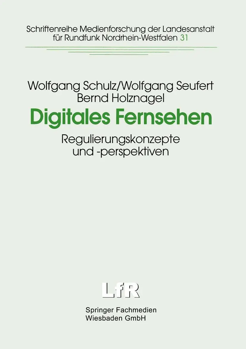 Cover: 9783810022912 | Digitales Fernsehen | Regulierungskonzepte und -perspektiven | Buch