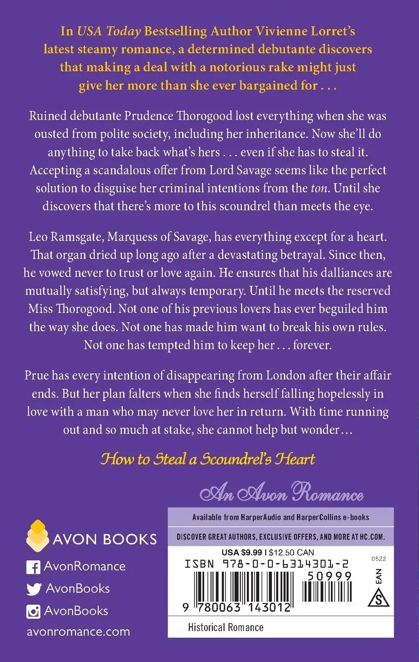 Rückseite: 9780063143012 | How to Steal a Scoundrel's Heart | Vivienne Lorret | Taschenbuch