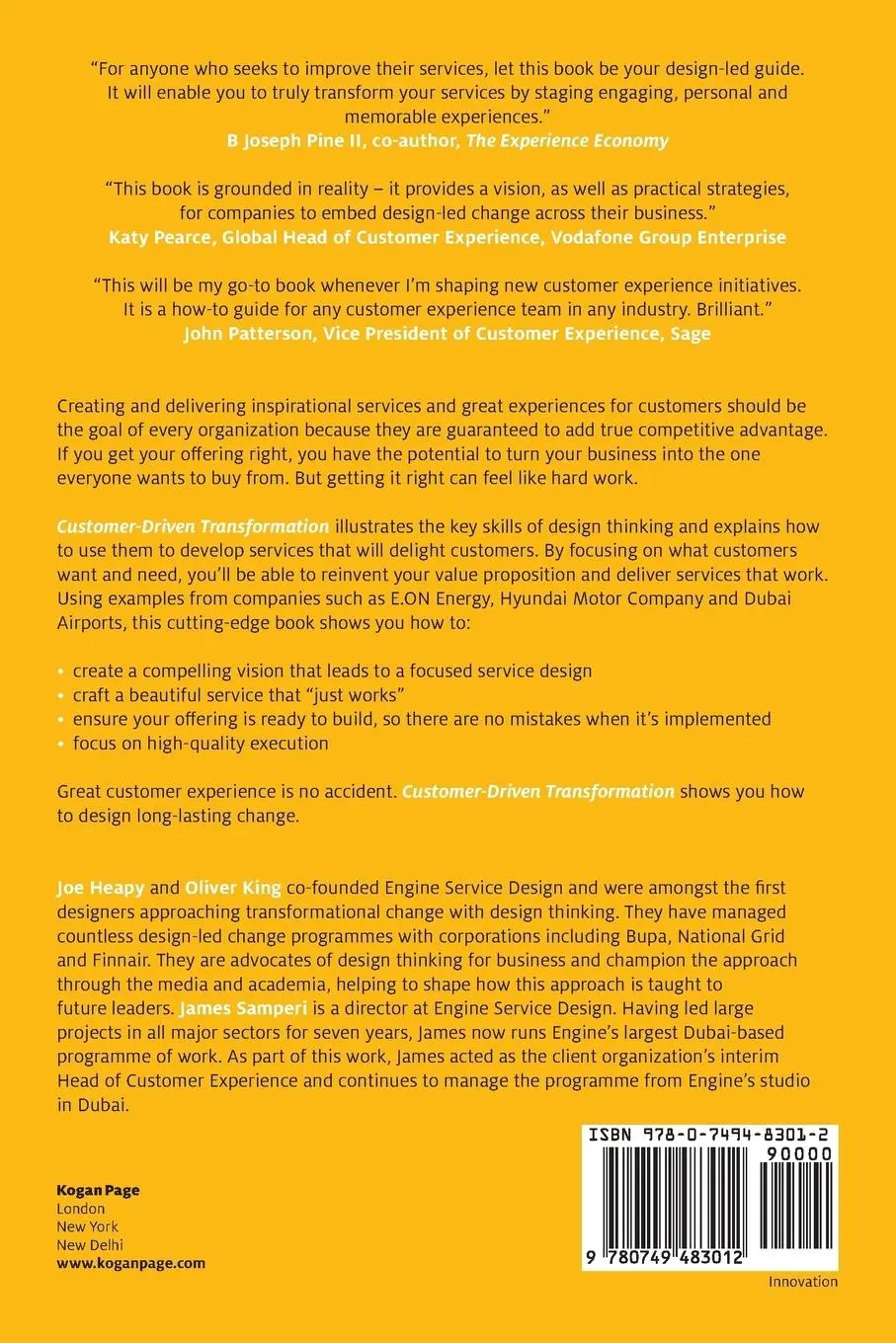 Rückseite: 9780749483012 | Customer-Driven Transformation | Joe Heapy (u. a.) | Taschenbuch