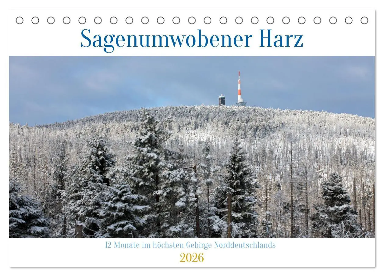 Cover: 9783457273012 | Sagenumwobener Harz (Tischkalender 2026 DIN A5 quer), CALVENDO...