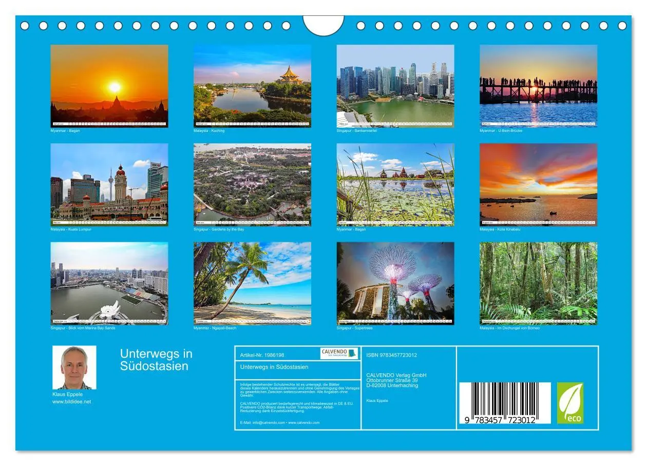 Bild: 9783457723012 | Unterwegs in Südostasien (Wandkalender 2026 DIN A4 quer), CALVENDO...