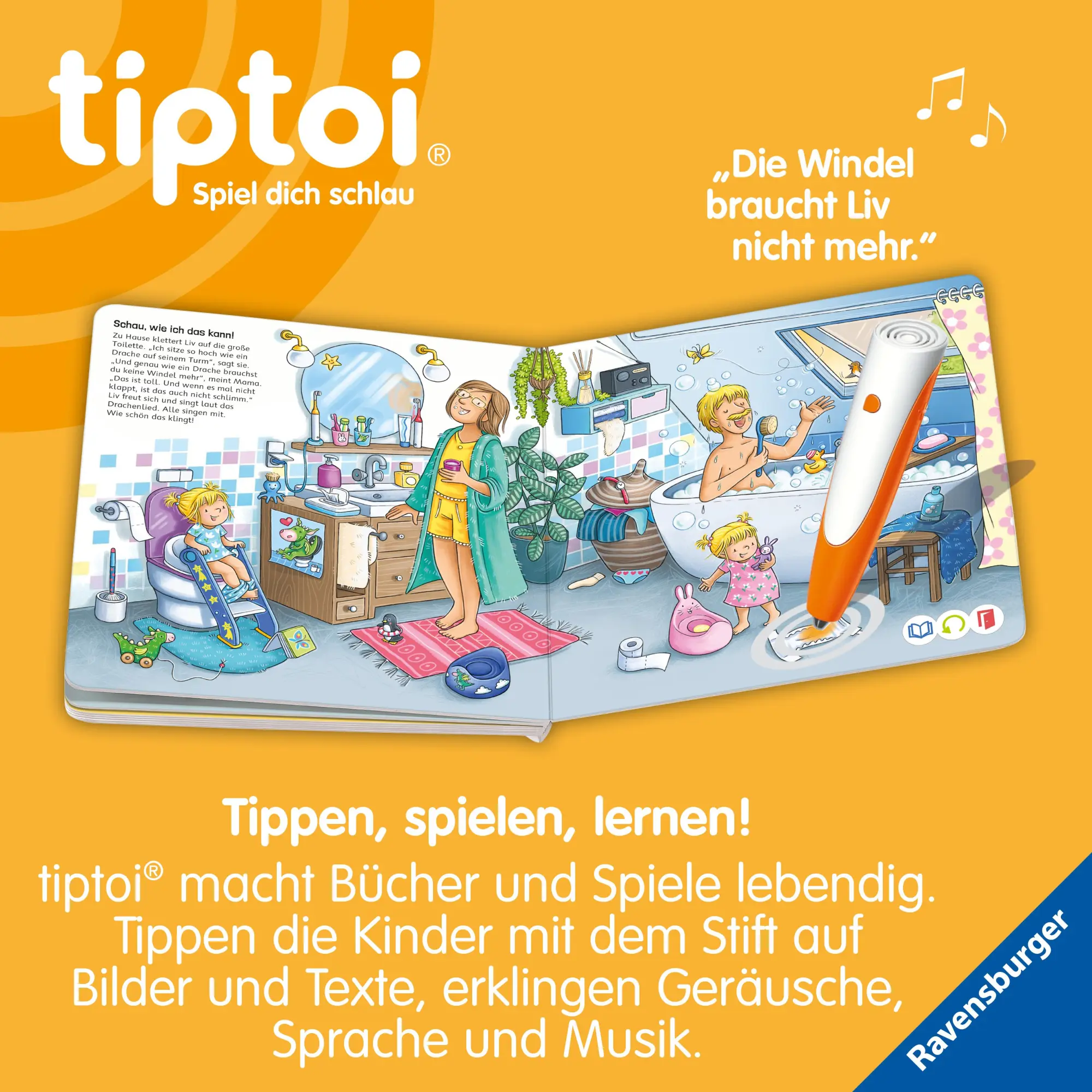 Bild: 9783473493012 | tiptoi® Abenteuer Großwerden - Liv geht aufs Töpfchen | Sandra Grimm