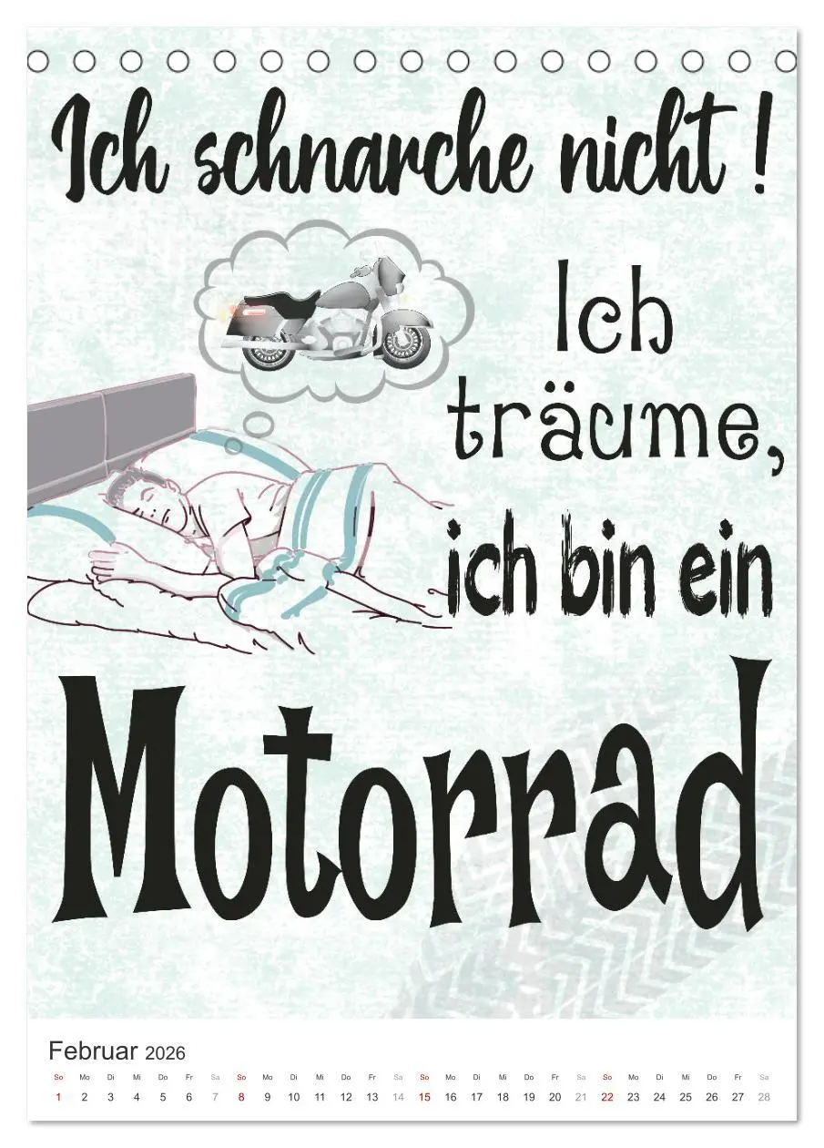 Bild: 9783516363012 | Coole Biker-Sprüche (Tischkalender 2026 DIN A5 hoch), CALVENDO...