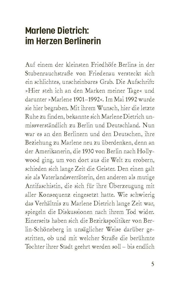 Bild: 9783814803012 | Marlene Dietrich in Berlin | Ulrike Wiebrecht | Buch | BeBra MINI