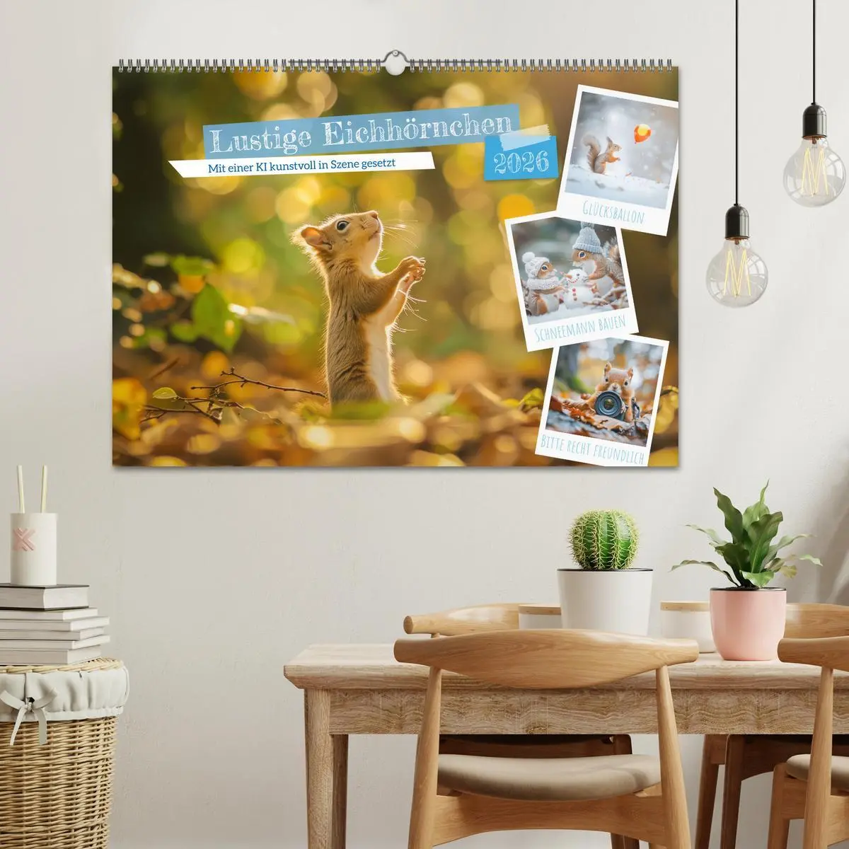 Bild: 9783457403112 | Lustige Eichhörnchen (Wandkalender 2026 DIN A2 quer), CALVENDO...