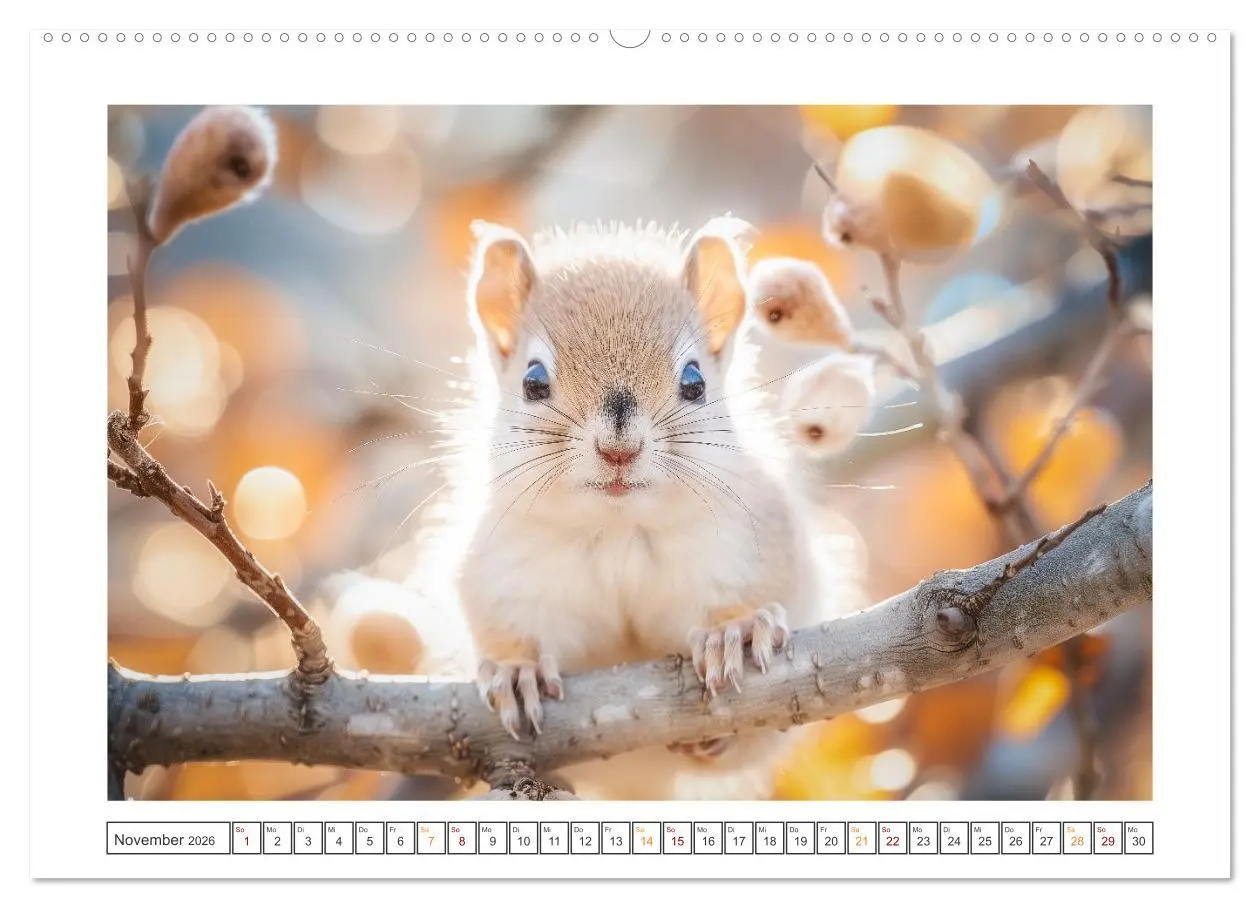 Bild: 9783457403112 | Lustige Eichhörnchen (Wandkalender 2026 DIN A2 quer), CALVENDO...