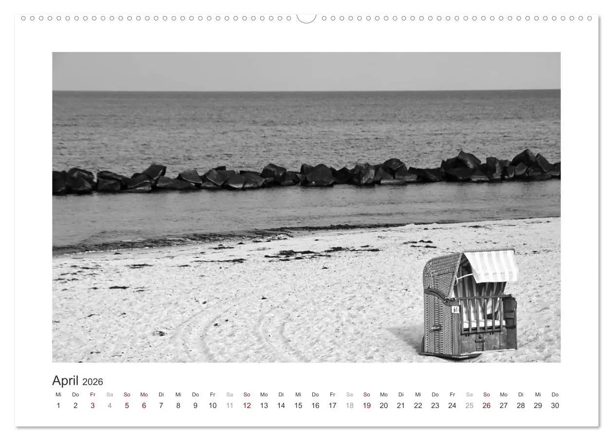 Bild: 9783457713112 | Monochrom Meer (hochwertiger Premium Wandkalender 2026 DIN A2...