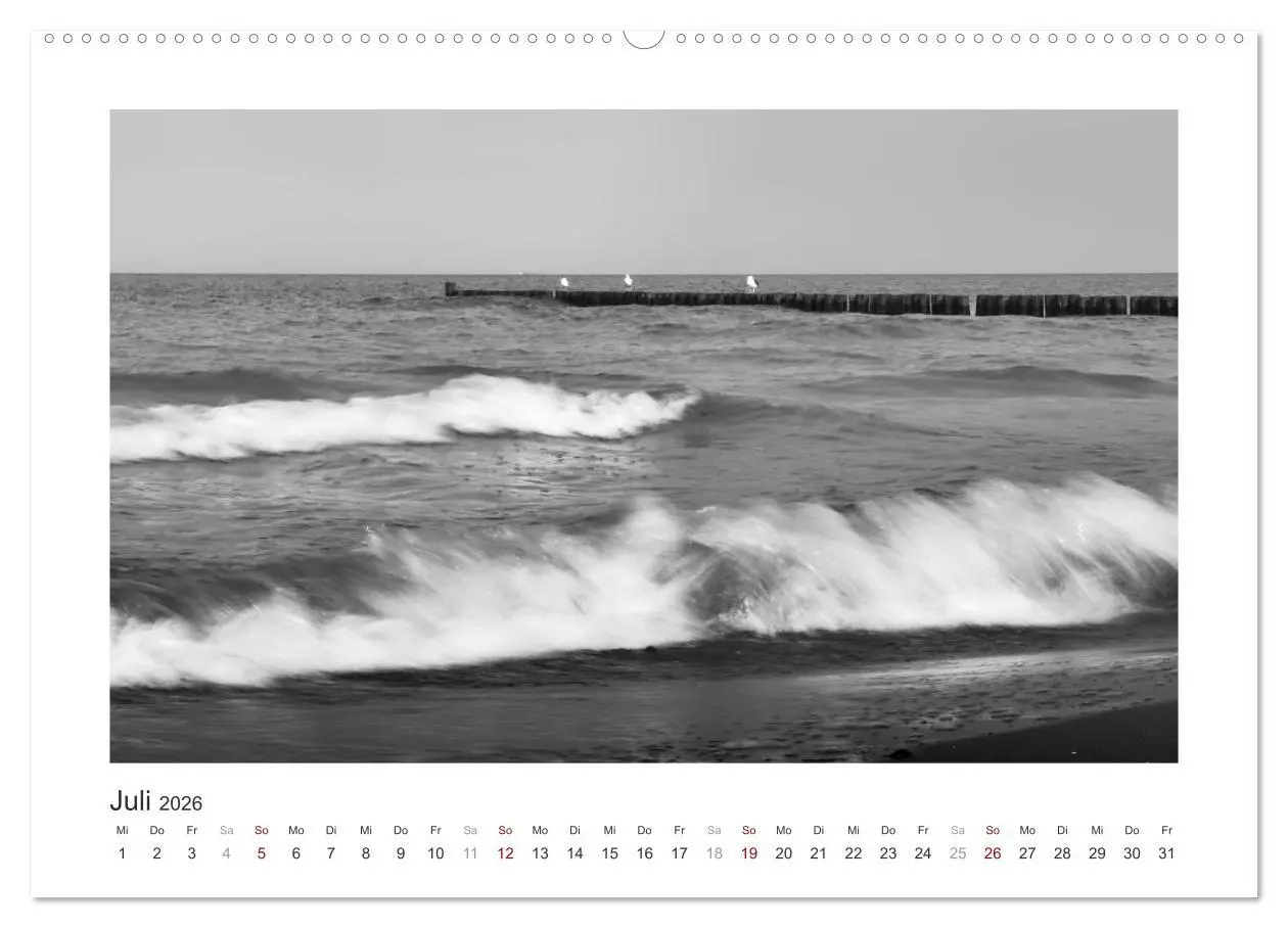 Bild: 9783457713112 | Monochrom Meer (hochwertiger Premium Wandkalender 2026 DIN A2...