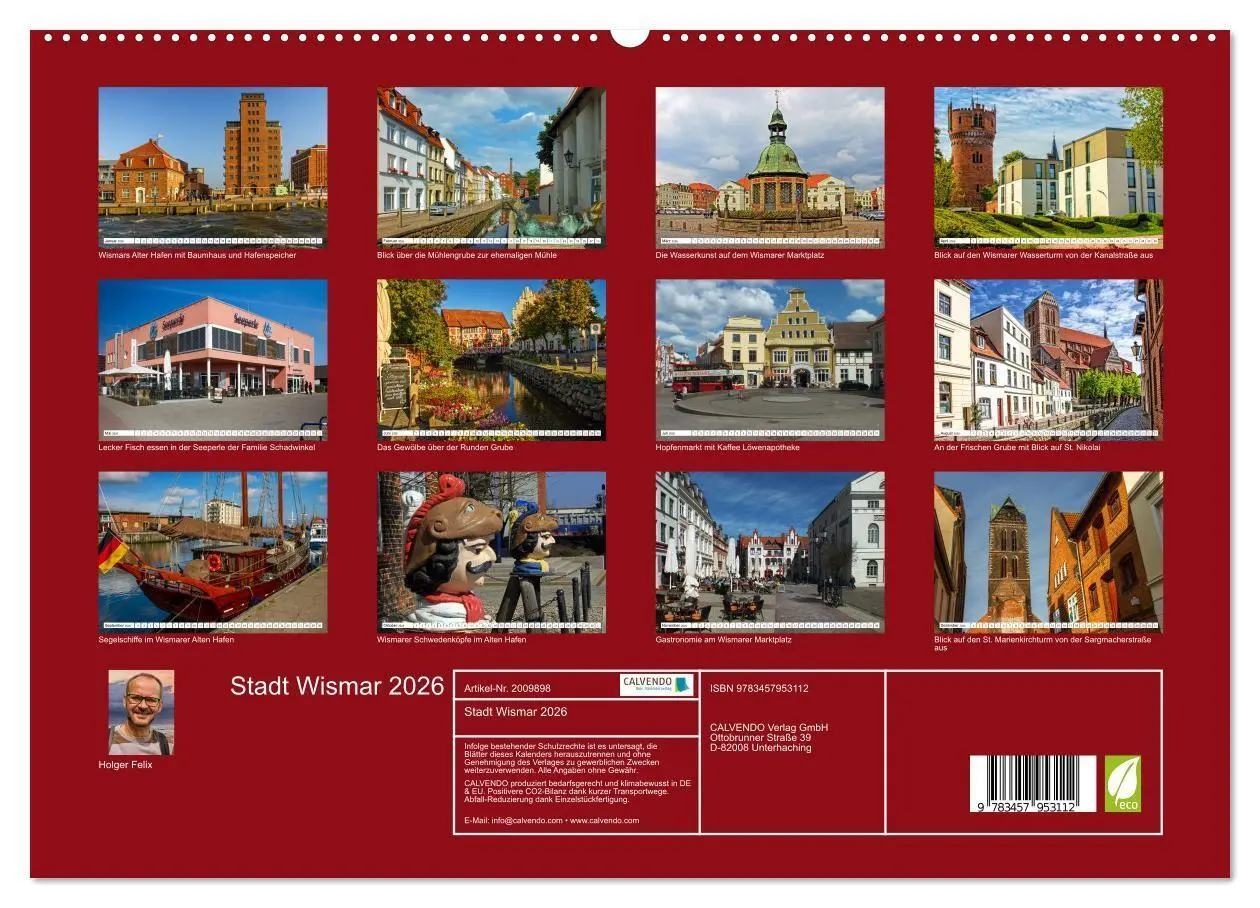 Bild: 9783457953112 | Stadt Wismar 2026 (hochwertiger Premium Wandkalender 2026 DIN A2...