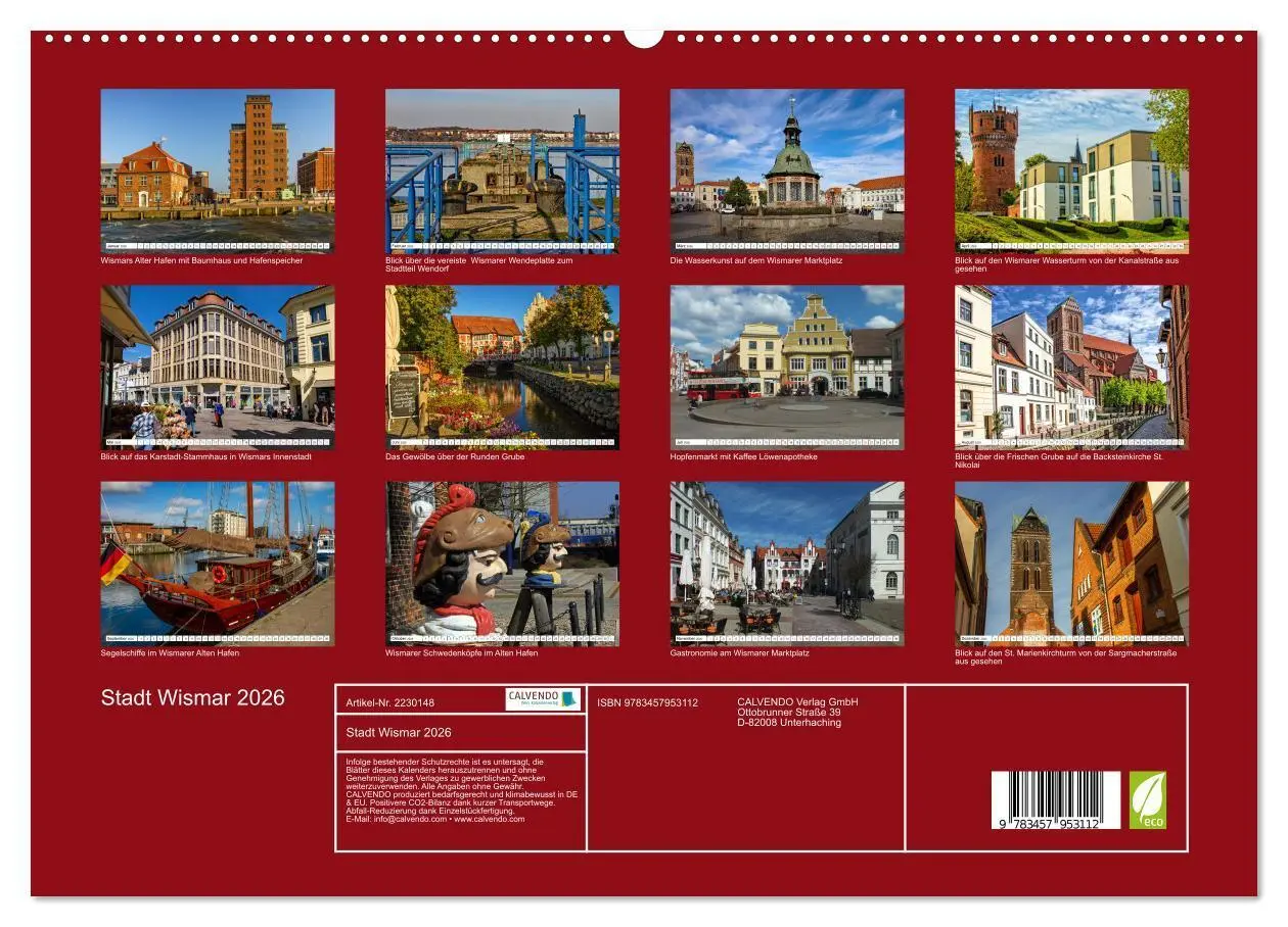 Bild: 9783457953112 | Stadt Wismar 2026 (hochwertiger Premium Wandkalender 2026 DIN A2...