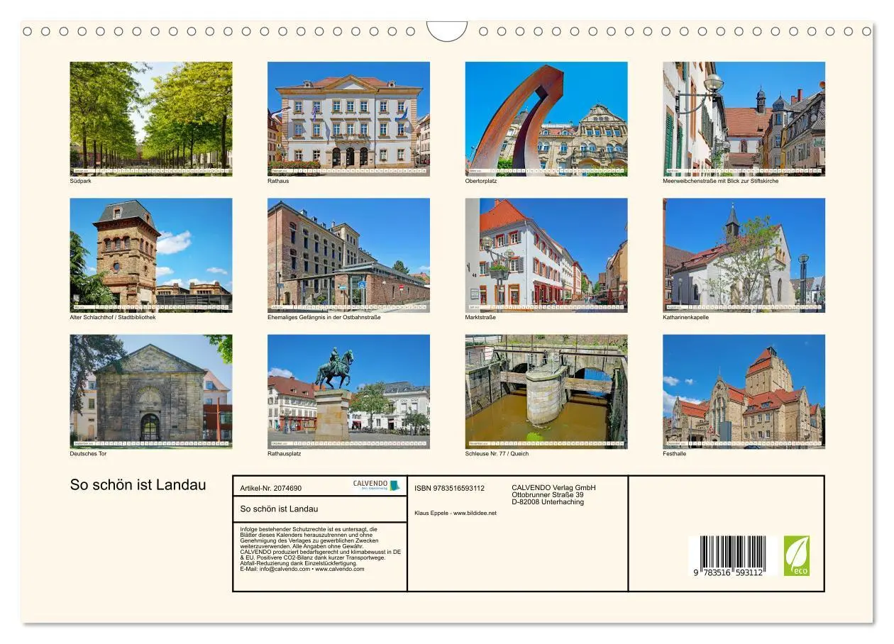 Bild: 9783516593112 | So schön ist Landau (Wandkalender 2026 DIN A3 quer), CALVENDO...