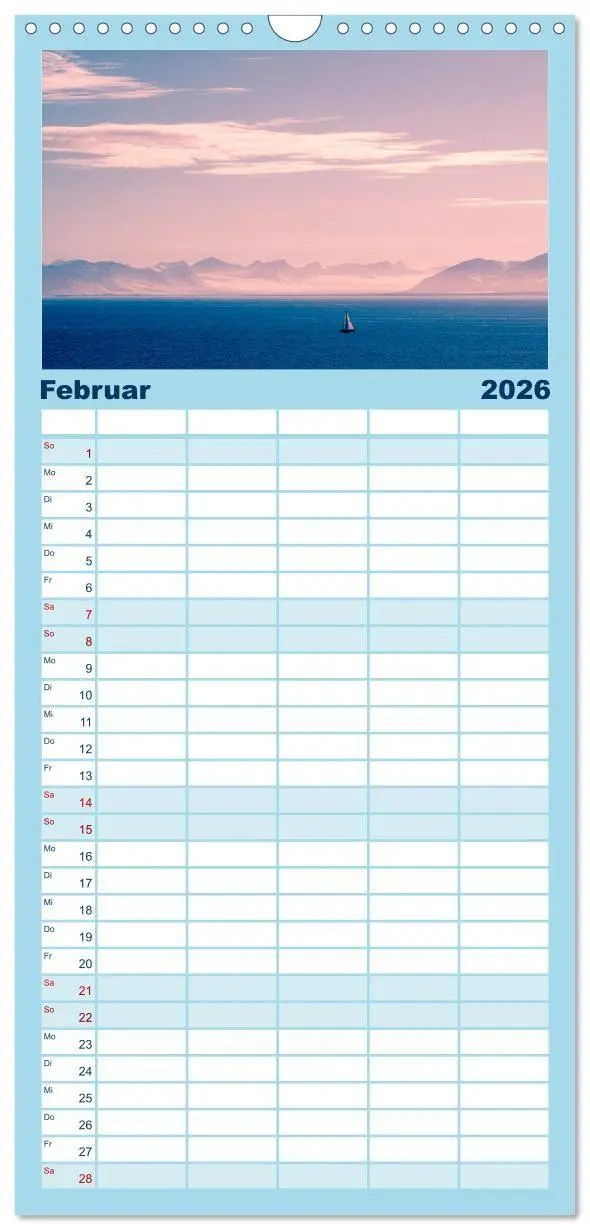 Bild: 9783516663112 | Familienplaner 2026 - Spitzbergen im Sommer mit 5 Spalten...