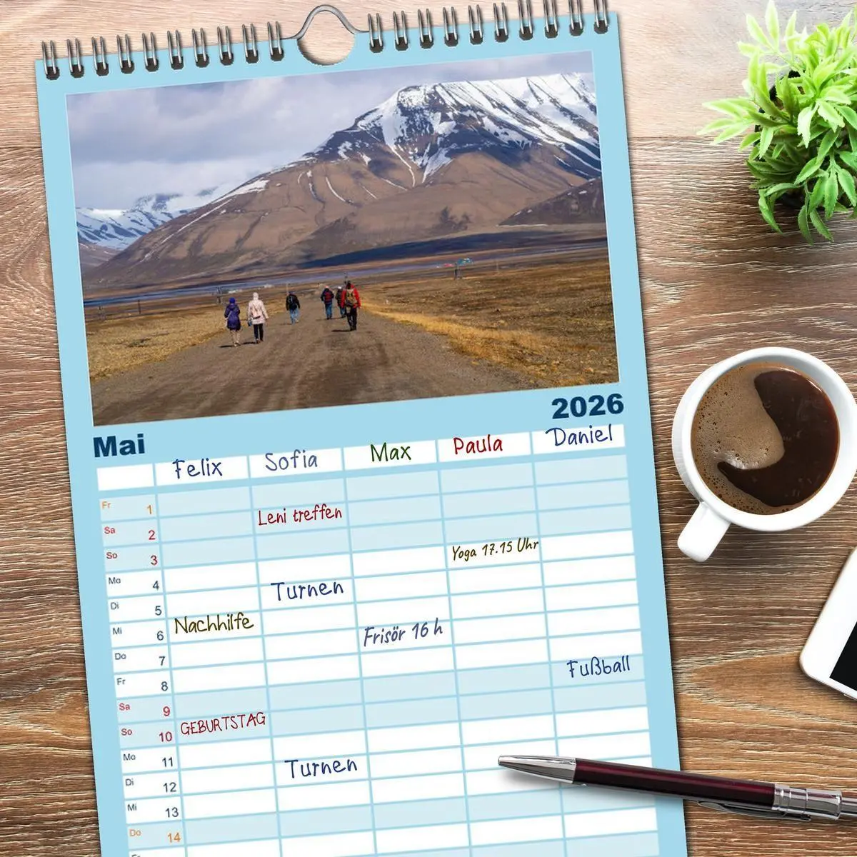 Bild: 9783516663112 | Familienplaner 2026 - Spitzbergen im Sommer mit 5 Spalten...