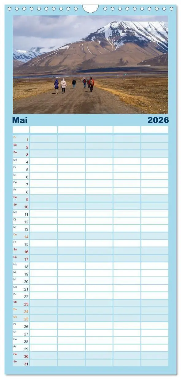 Bild: 9783516663112 | Familienplaner 2026 - Spitzbergen im Sommer mit 5 Spalten...