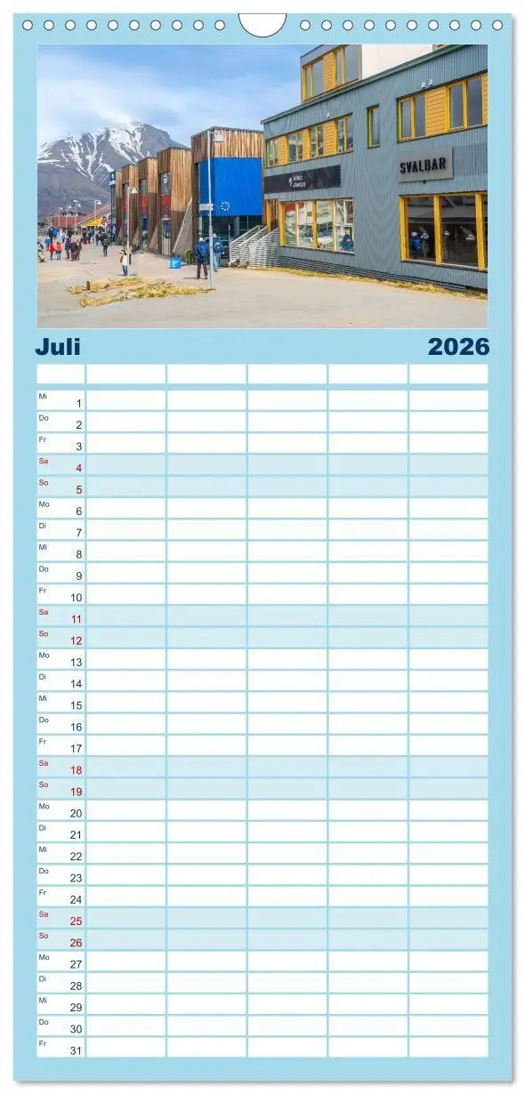Bild: 9783516663112 | Familienplaner 2026 - Spitzbergen im Sommer mit 5 Spalten...