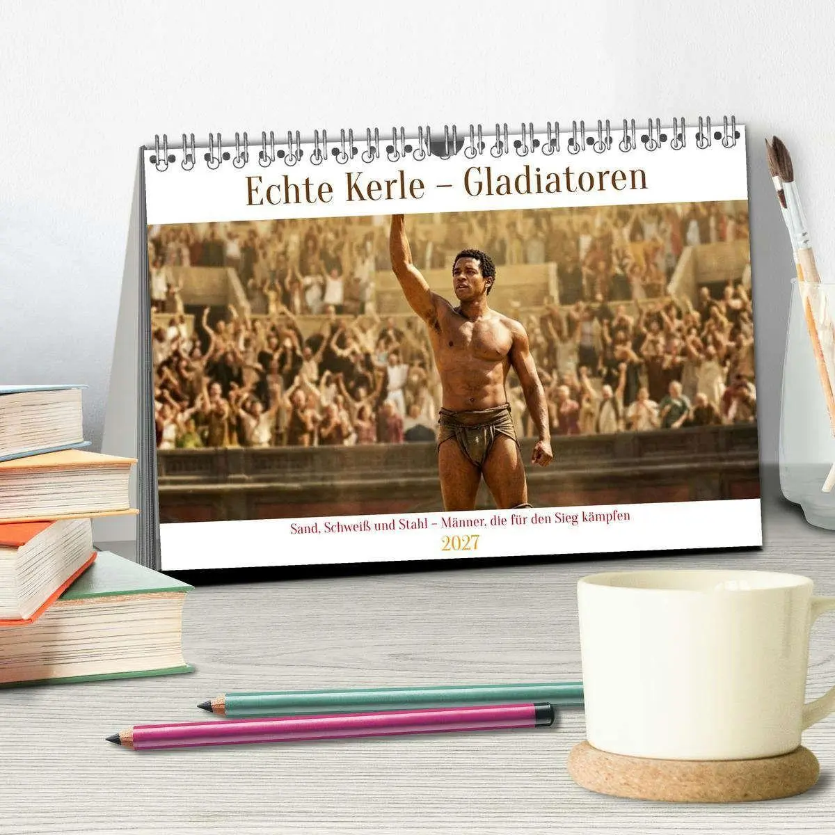 Bild: 9783516803112 | Echte Kerle - Gladiatoren (Tischkalender 2027 DIN A5 quer),...