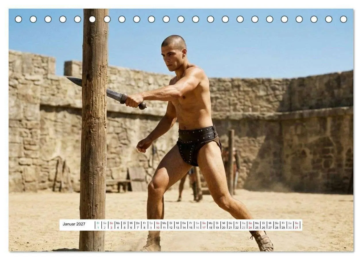 Bild: 9783516803112 | Echte Kerle - Gladiatoren (Tischkalender 2027 DIN A5 quer),...