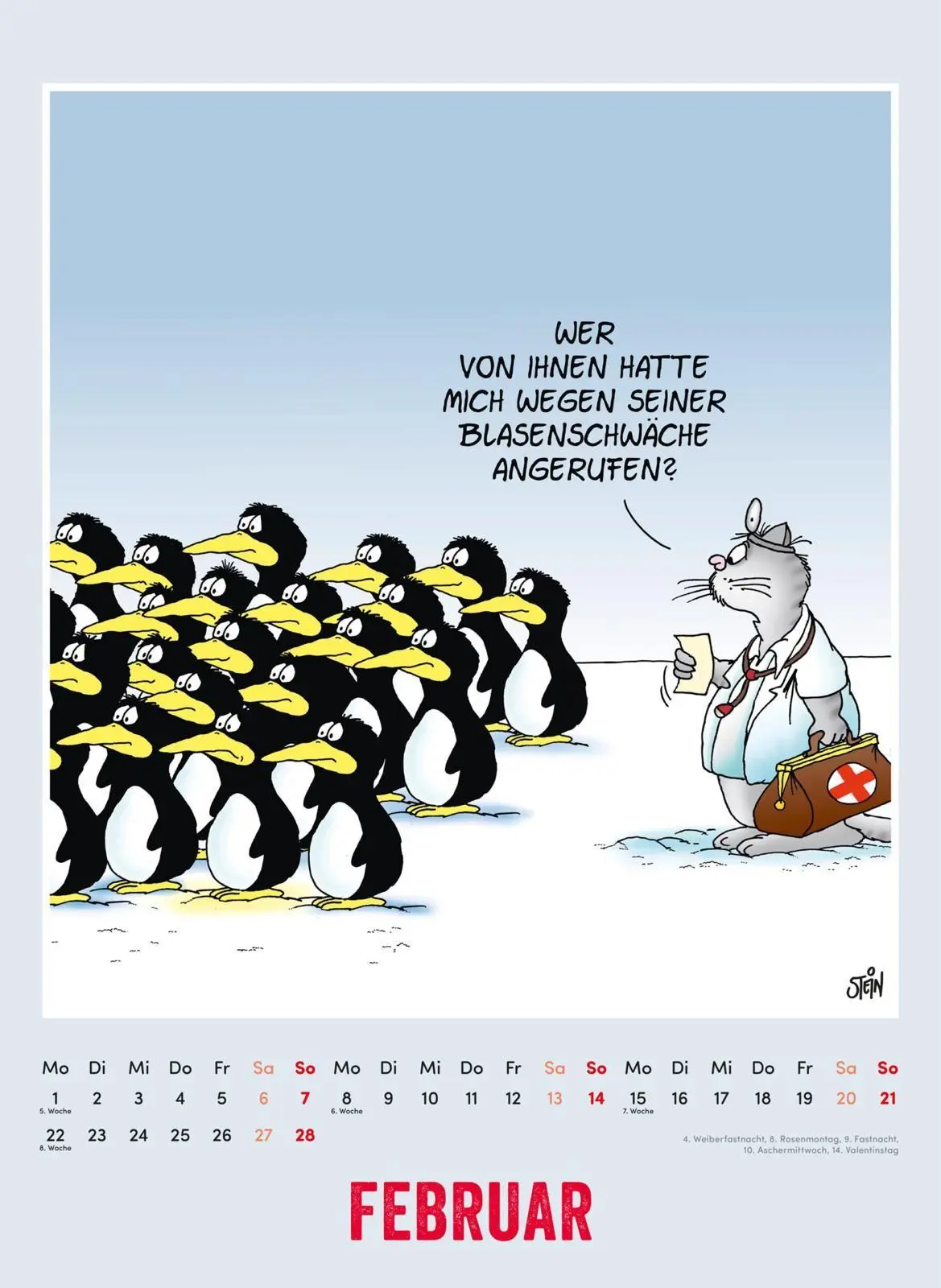 Bild: 9783830323112 | Uli Stein Tierisch großer Kalender 2027: Monatskalender für die...