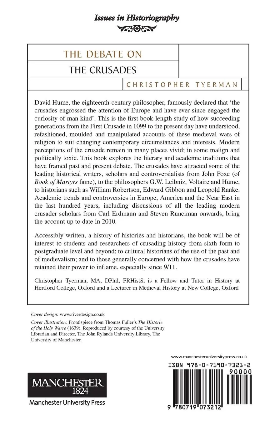 Rückseite: 9780719073212 | The Debate on the Crusades, 1099-2010 | Christopher Tyerman | Buch