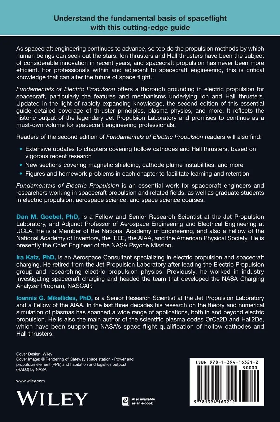 Rückseite: 9781394163212 | Fundamentals of Electric Propulsion | Dan M. Goebel (u. a.) | Buch